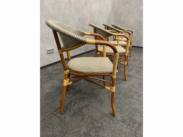 - 4x rotan terrasstoel - afbeelding 2 van  7