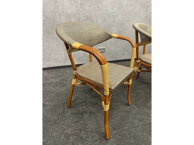 - 4x rotan terrasstoel - afbeelding 5 van  7