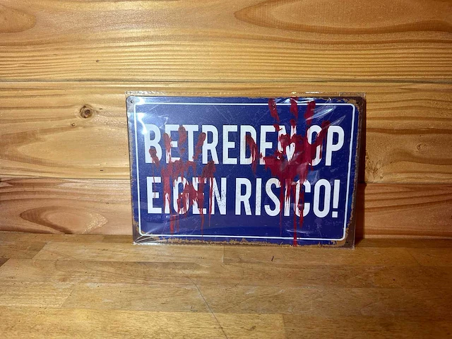 - betreden op eigen risico - mancave decoratie - afbeelding 1 van  1