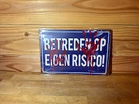 - betreden op eigen risico - mancave decoratie - afbeelding 1 van  1