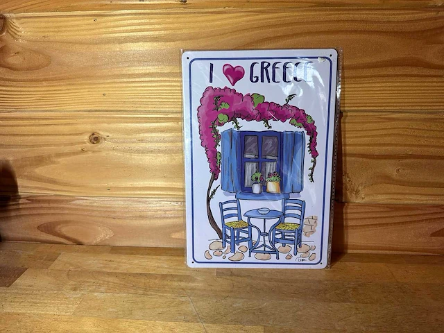 - i love greece - mancave decoratie - afbeelding 1 van  1