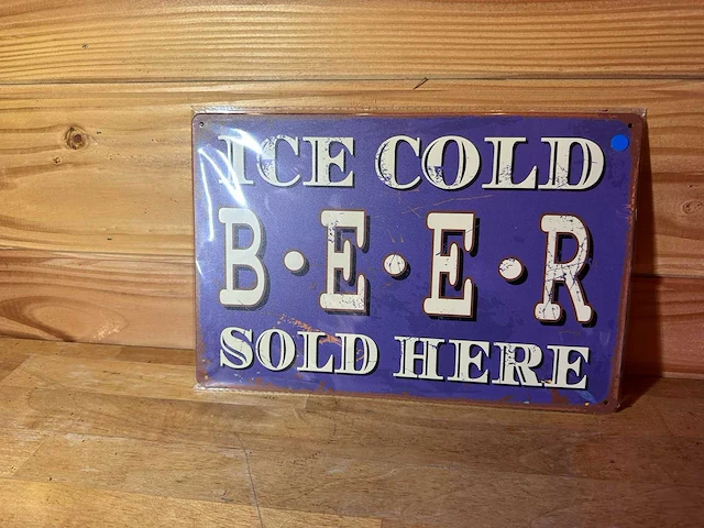 - ice cold beer - mancave decoratie - afbeelding 1 van  1