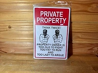 - private property - mancave decoratie - afbeelding 1 van  1