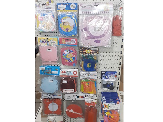 02 stelling met slingers en ballonnen (excl. stelling) - afbeelding 1 van  3