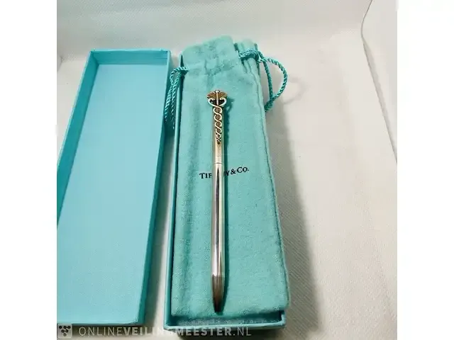 0.925 zilveren balpen - tiffany & co luxe pen - afbeelding 5 van  7