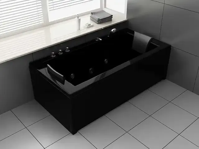 1 à 2 persoons whirlpool massagebad - half vrijstaand 180x85cm - afbeelding 1 van  2