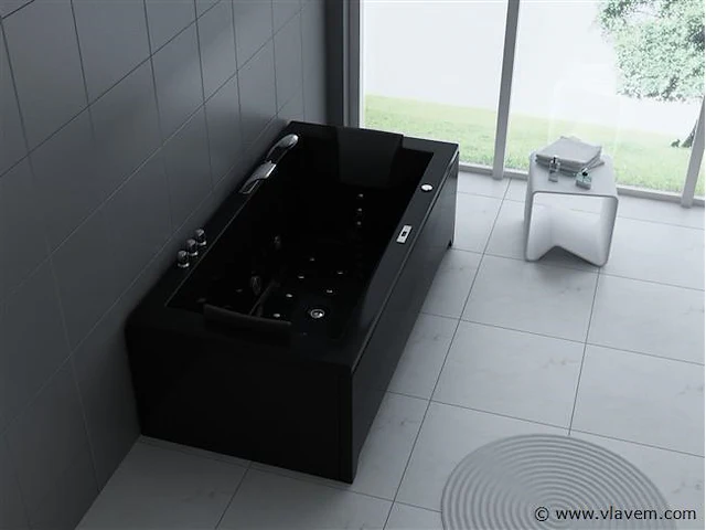 1 à 2 persoons whirlpool massagebad - half vrijstaand 183x90cm - afbeelding 6 van  16