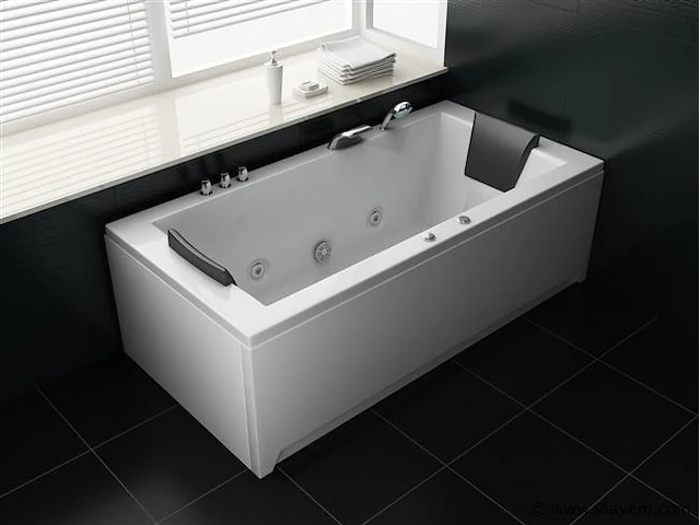 1 à 2 persoons whirlpool massagebad - half vrijstaand 183x90cm - afbeelding 11 van  16