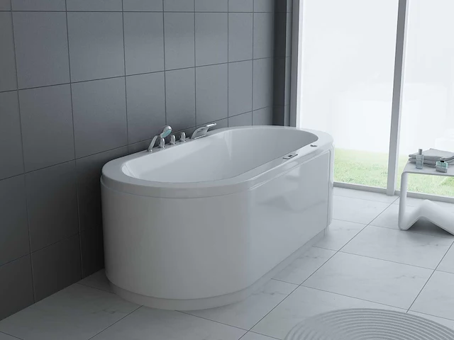 1 à 2-persoons whirlpool massagebad - half vrijstaand 190x90 cm - afbeelding 10 van  10