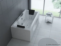 1 à 2 persoons whirlpool massagebad met heater wit - half vrijstaand 1800x900mm - afbeelding 1 van  5