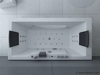 1 à 2 persoons whirlpool massagebad met heater wit - half vrijstaand 1800x900mm - afbeelding 3 van  5
