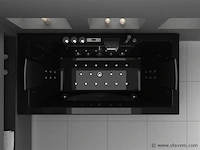 1 à 2 persoons whirlpool massagebad met heater zwart - half vrijstaand 1800x900mm - afbeelding 2 van  3