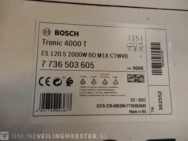 1 boiler bosch, tronic t - afbeelding 2 van  2