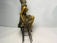 1 bronze figurine naakte vrouw op stoel pierre collinet - afbeelding 6 van  6