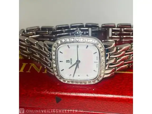 1 bucherer diamanten horloge, parelmoer wijzerplaat - afbeelding 5 van  8