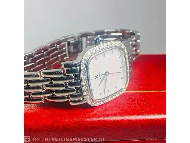1 bucherer diamanten horloge, parelmoer wijzerplaat - afbeelding 6 van  8