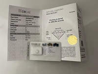 1 diamond (natural) - 1.57 ct - round - f - i2 - afbeelding 4 van  5