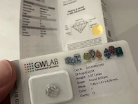 1 diamond (natural) - 1.57 ct - round - f - i2 - afbeelding 5 van  5