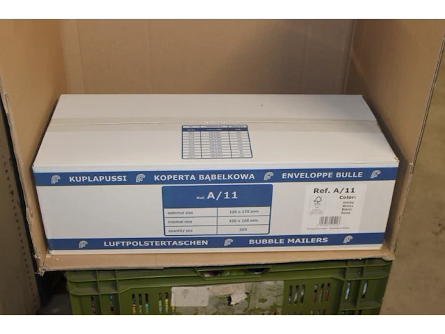 1 doos verzendenveloppen doos a 200 stuks 1000x165 - afbeelding 1 van  7