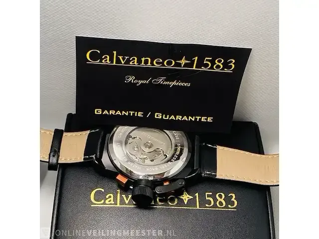 1 duikhorloge - calvaneo 1853 compressor moonphase automatic - afbeelding 2 van  9