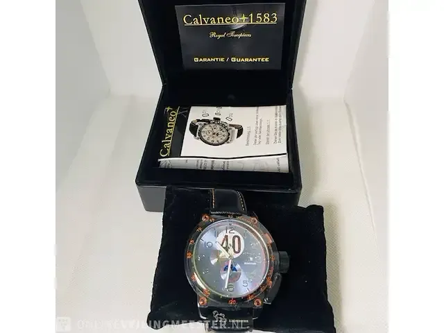 1 duikhorloge - calvaneo 1853 compressor moonphase automatic - afbeelding 5 van  9