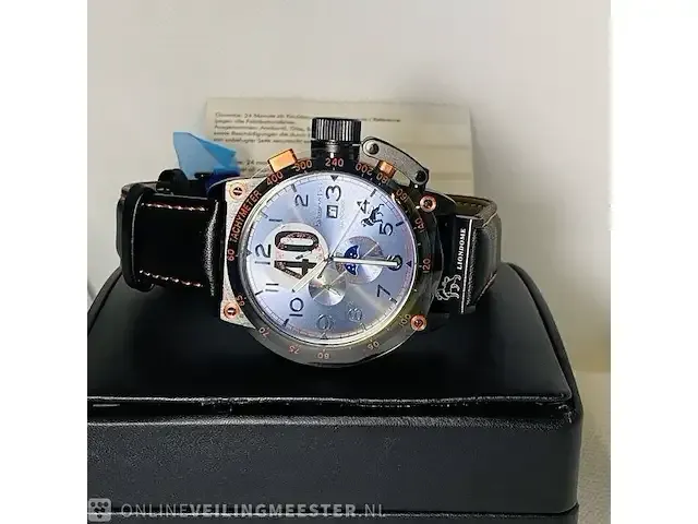 1 duikhorloge - calvaneo 1853 compressor moonphase automatic - afbeelding 6 van  9