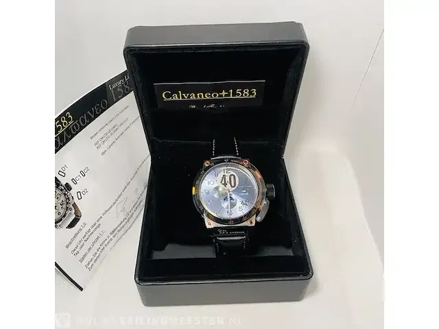 1 duikhorloge - calvaneo 1853 compressor moonphase automatic - afbeelding 7 van  9