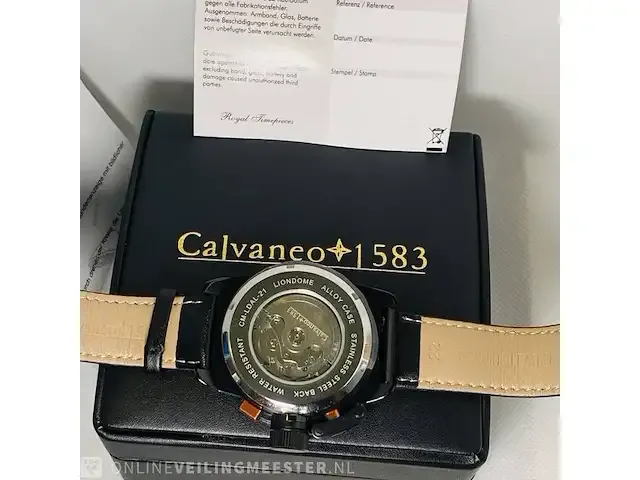 1 duikhorloge - calvaneo 1853 compressor moonphase automatic - afbeelding 9 van  9