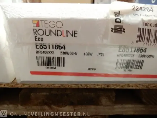 1 elektrische kachel drl, tego roundline, wit - afbeelding 2 van  2