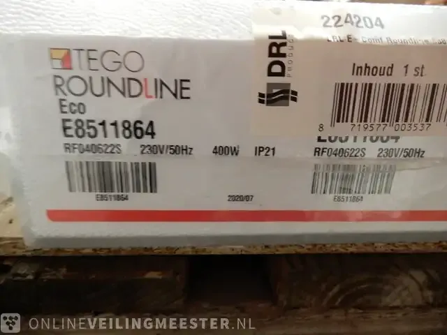 1 elektrische kachel drl, tego roundline, wit - afbeelding 2 van  2