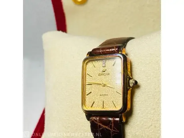 1 enicar horloge bienne, diamant snowflake dial - afbeelding 1 van  6