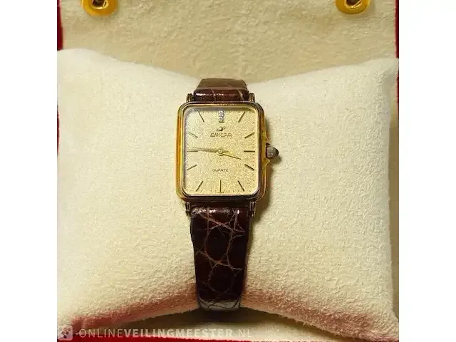 1 enicar horloge bienne, diamant snowflake dial - afbeelding 3 van  6