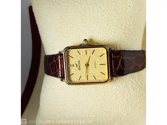 1 enicar horloge bienne, diamant snowflake dial - afbeelding 5 van  6
