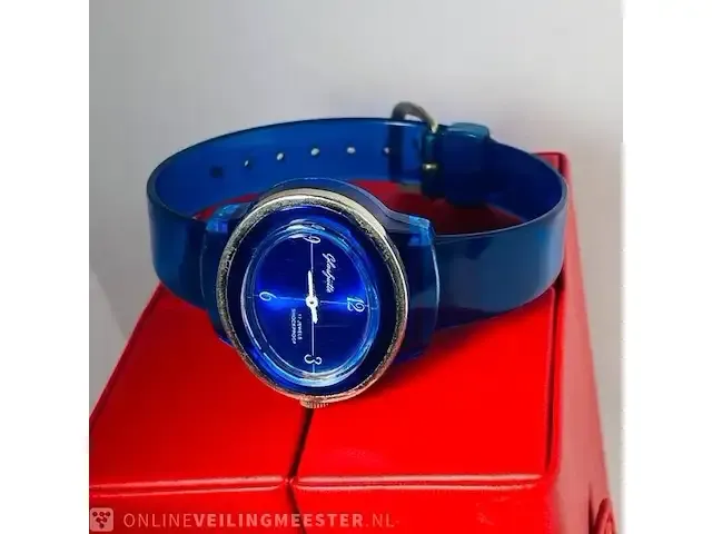 1 glashütte horloge, handwinder heren unisex diep blauw - afbeelding 1 van  7