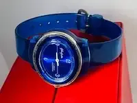 1 glashütte horloge, handwinder heren unisex diep blauw - afbeelding 1 van  7