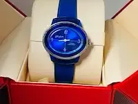 1 glashütte horloge, handwinder heren unisex diep blauw - afbeelding 3 van  7