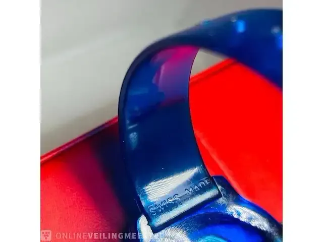 1 glashütte horloge, handwinder heren unisex diep blauw - afbeelding 6 van  7