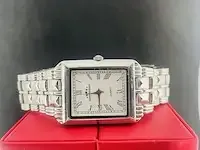 1 horloge - commodoor quartz romeinse nummers met mooie silveren band - afbeelding 1 van  4