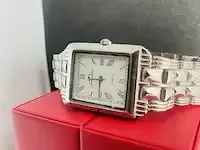 1 horloge - commodoor quartz romeinse nummers met mooie silveren band - afbeelding 3 van  4