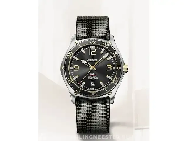 1 horloge - ebel gent diver 1911 automatic nieuw in doos - afbeelding 3 van  4