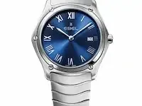 1 horloge - ebel sport classic staal met blauwe wijzerplaat - nieuw - afbeelding 1 van  4