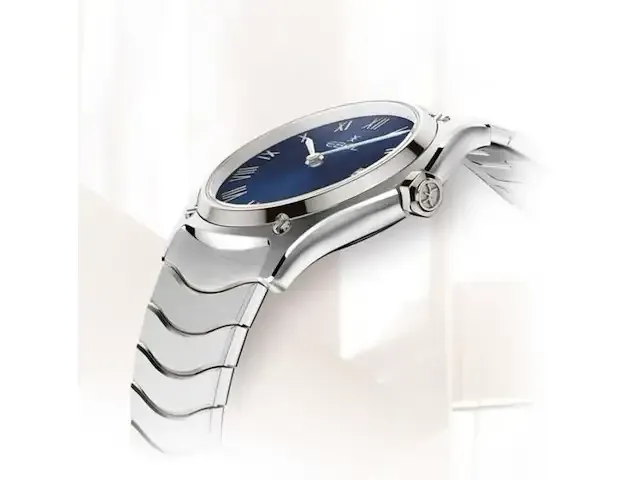 1 horloge - ebel sport classic staal met blauwe wijzerplaat - nieuw - afbeelding 4 van  4