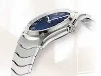 1 horloge - ebel sport classic staal met blauwe wijzerplaat - nieuw - afbeelding 4 van  4