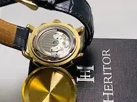 1 horloge - heritor aura automatic deco skeleton - afbeelding 2 van  10