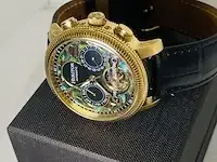 1 horloge - heritor aura automatic deco skeleton - afbeelding 4 van  10