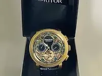 1 horloge - heritor aura automatic deco skeleton - afbeelding 5 van  10