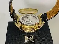 1 horloge - heritor aura automatic deco skeleton - afbeelding 6 van  10