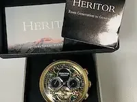 1 horloge - heritor aura automatic deco skeleton - afbeelding 7 van  10