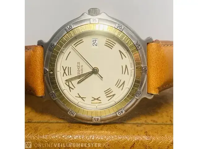1 horloge - hermes arceau 18kt goud zeldzame editie - afbeelding 1 van  9