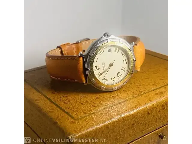 1 horloge - hermes arceau 18kt goud zeldzame editie - afbeelding 4 van  9